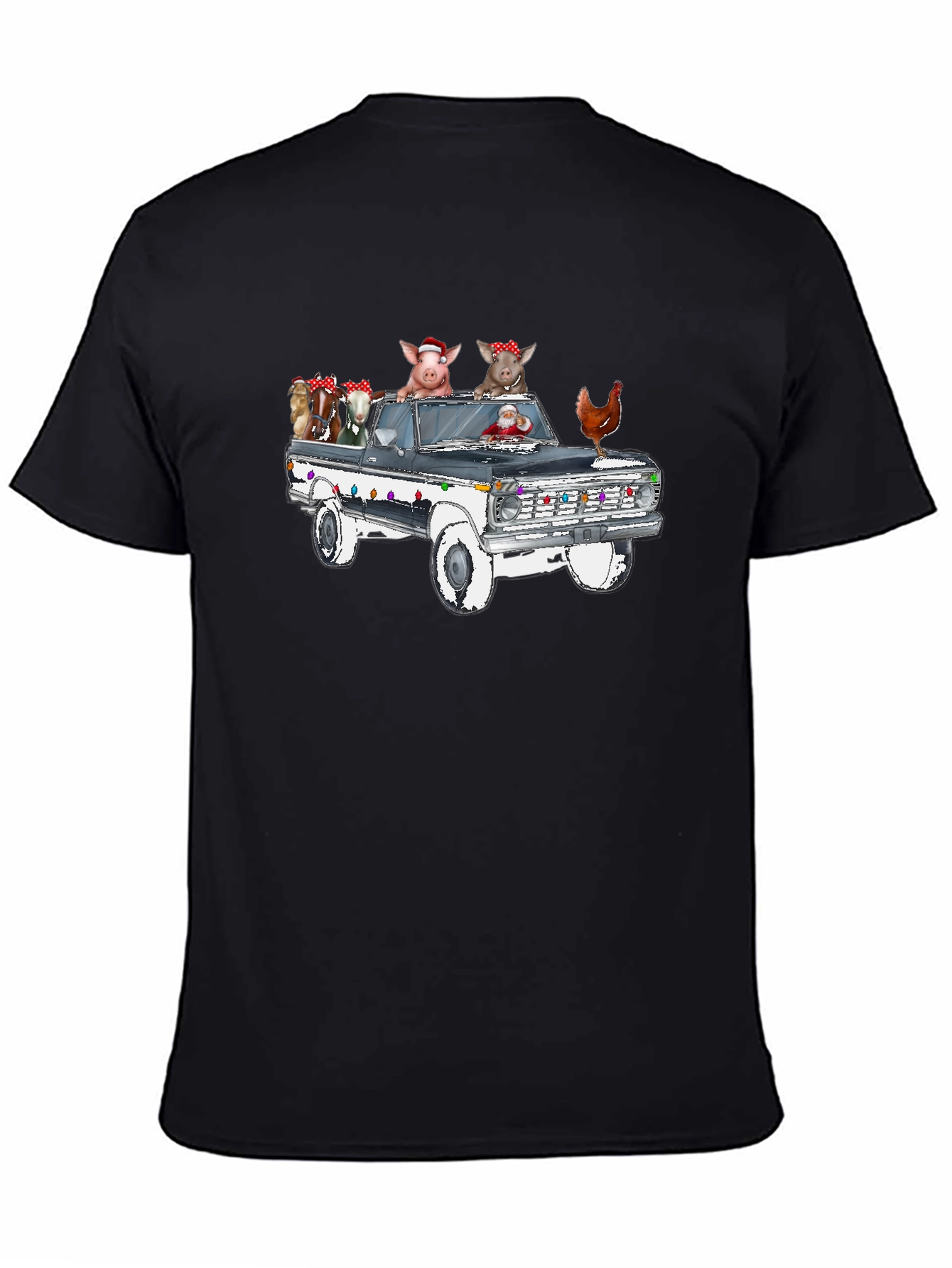 Farm Animal Truck Christmas T-Shirt