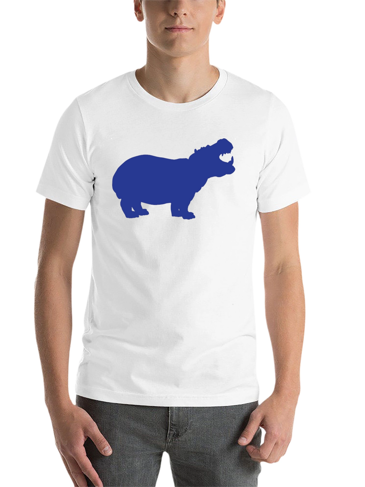 Hippo Silhouette Graphic Tee - Black