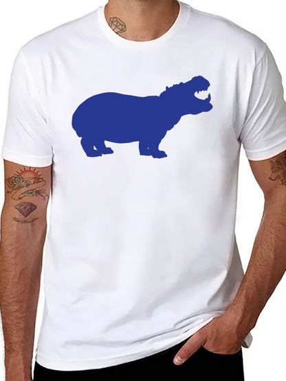Hippo Silhouette Graphic Tee - Black