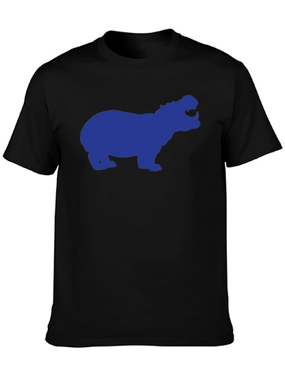 Hippo Silhouette Graphic Tee - Black