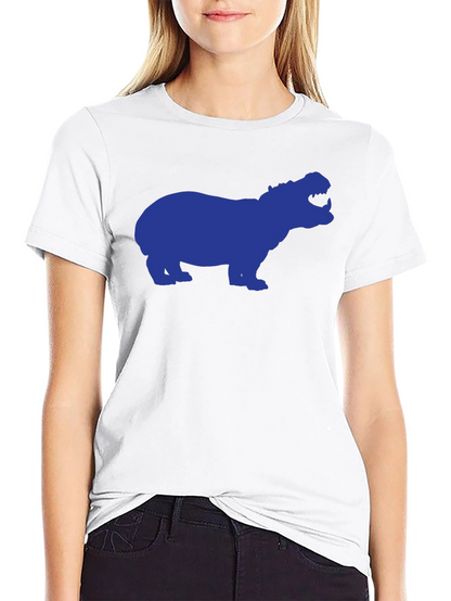Hippo Silhouette Graphic Tee - Black