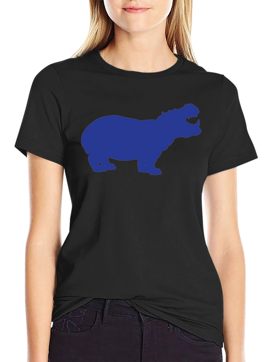 Hippo Silhouette Graphic Tee - Black
