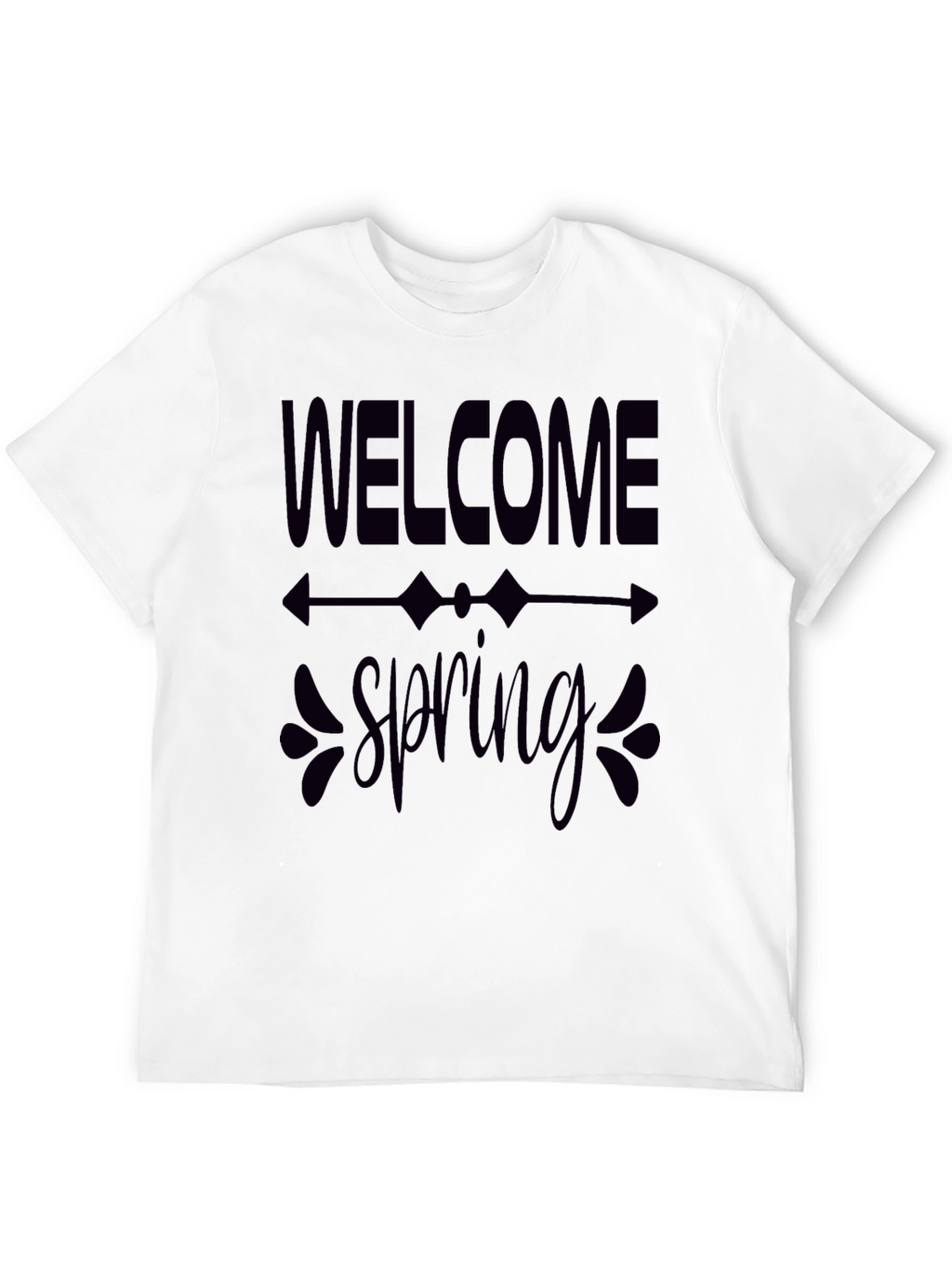 Welcome Spring Graphic Tee - Black