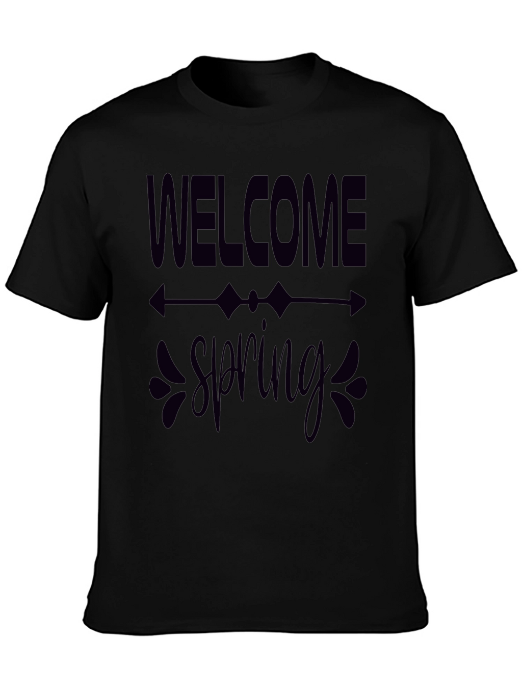 Welcome Spring Graphic Tee - Black