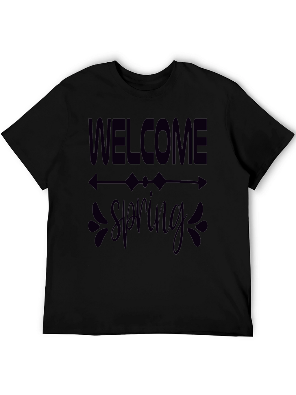 Welcome Spring Graphic Tee - Black