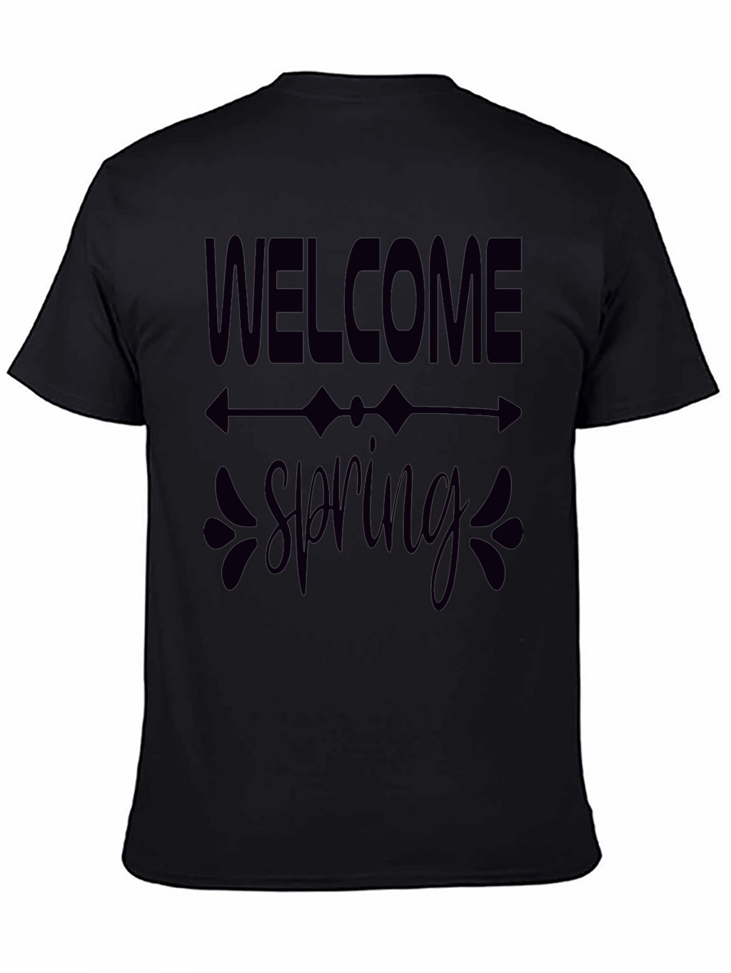 Welcome Spring Graphic Tee - Black