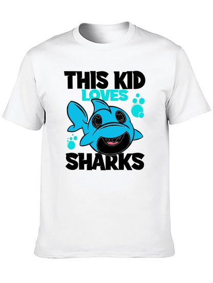 This Kid Loves Sharks T-Shirt Cute Baby Shark Design