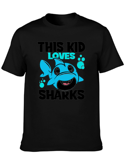 This Kid Loves Sharks T-Shirt Cute Baby Shark Design