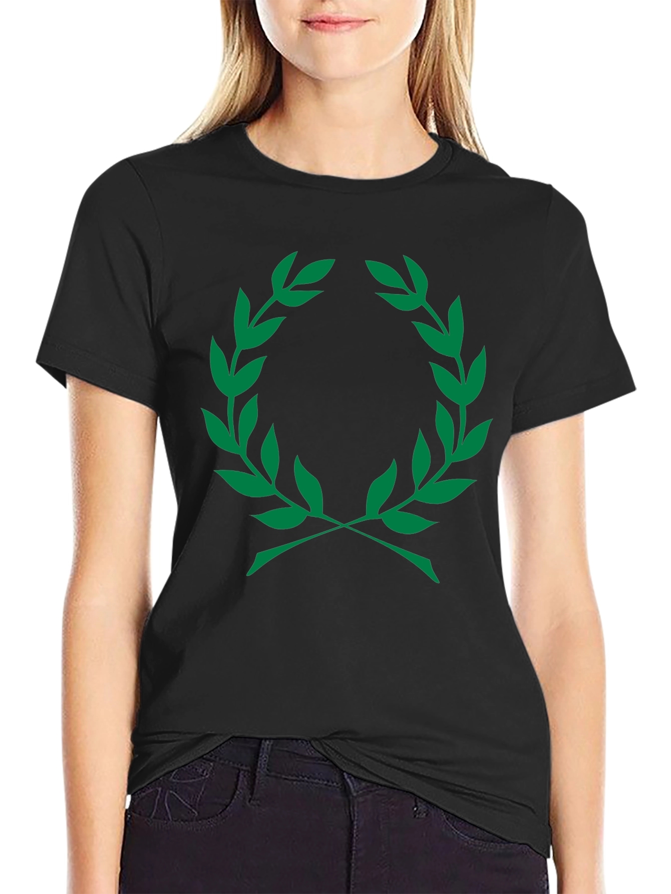 Olive Branch Graphic T-Shirt - Classic Black Tee