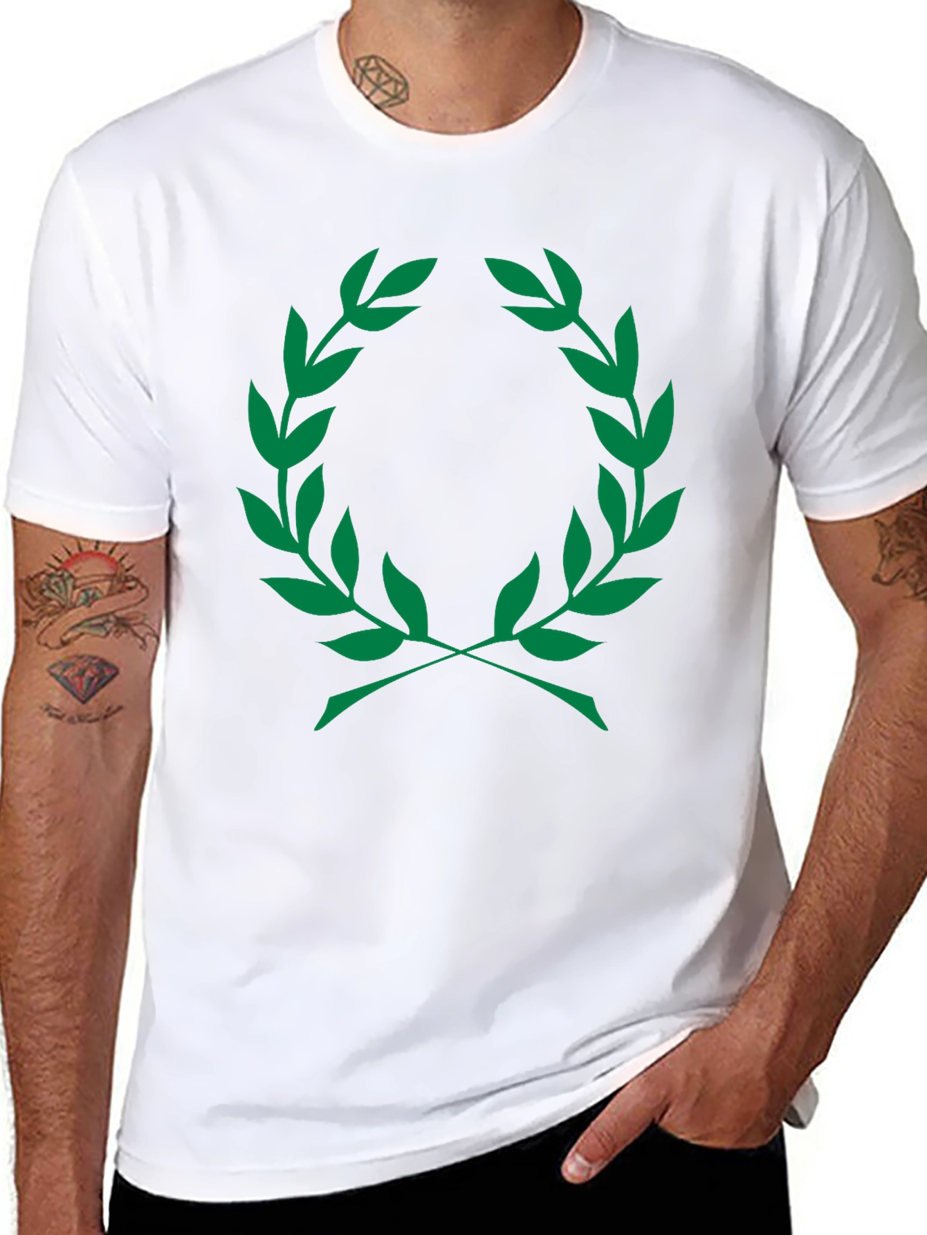 Olive Branch Graphic T-Shirt - Classic Black Tee