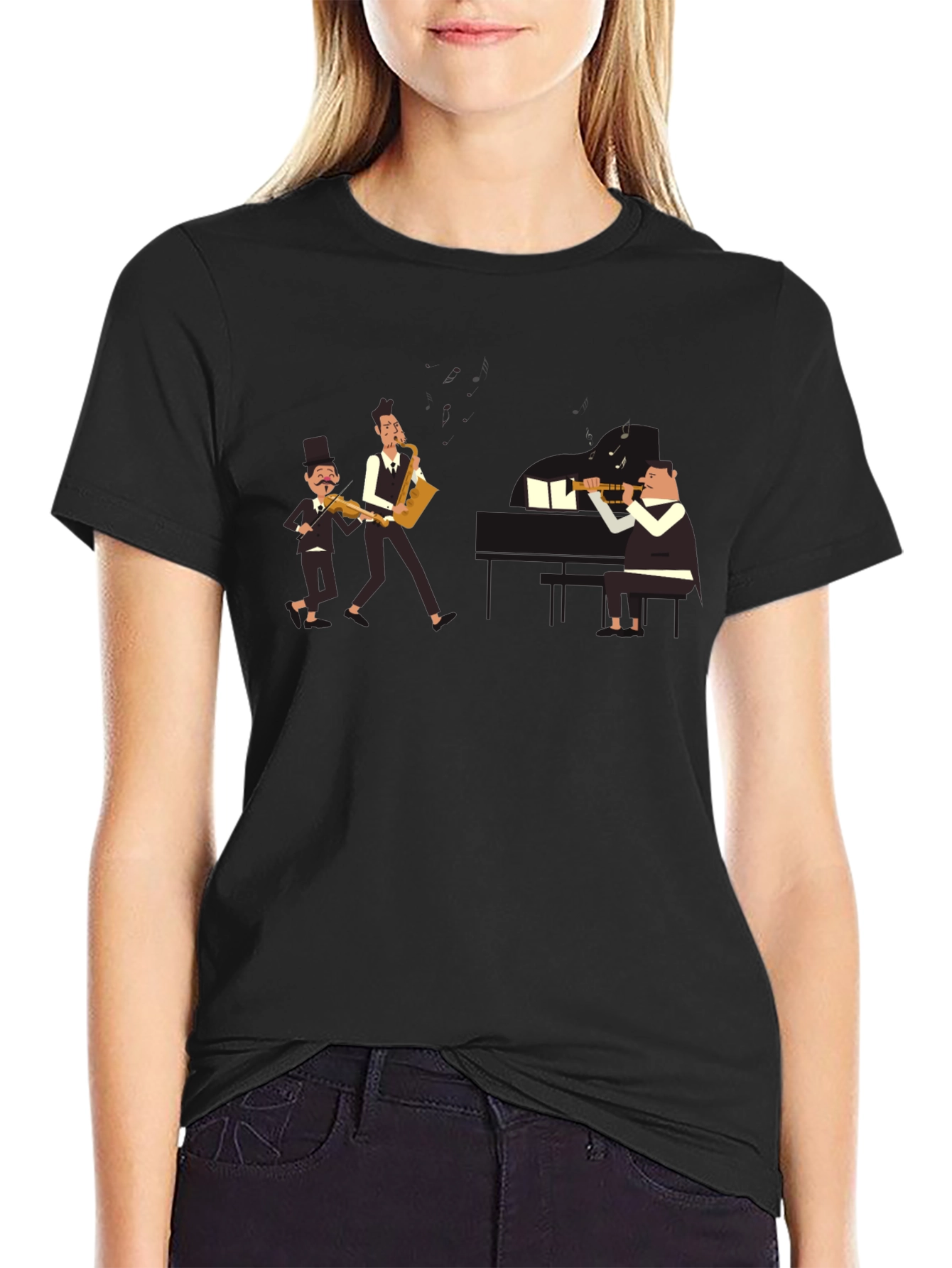 Musician Band T-Shirt - Black