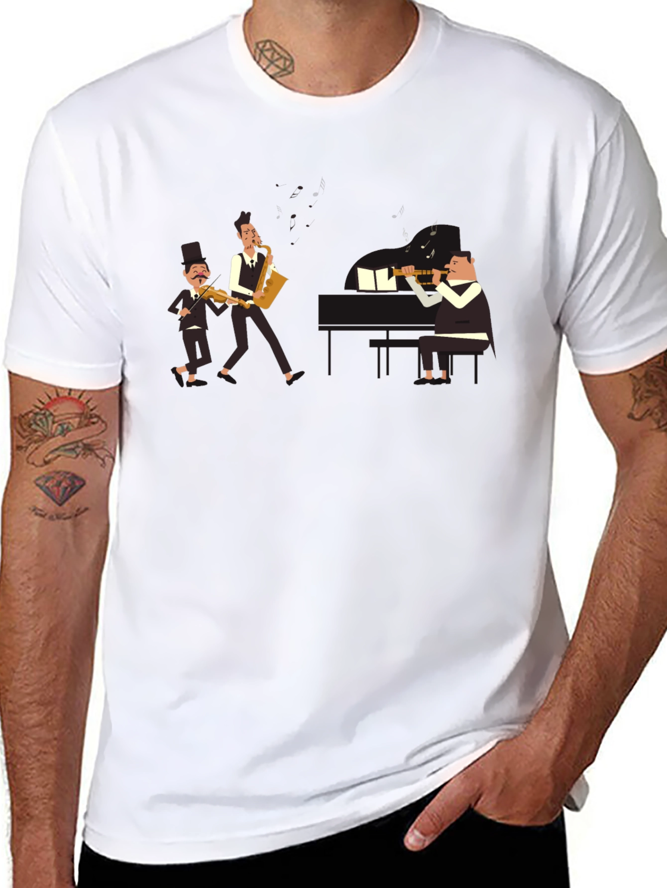 Musician Band T-Shirt - Black