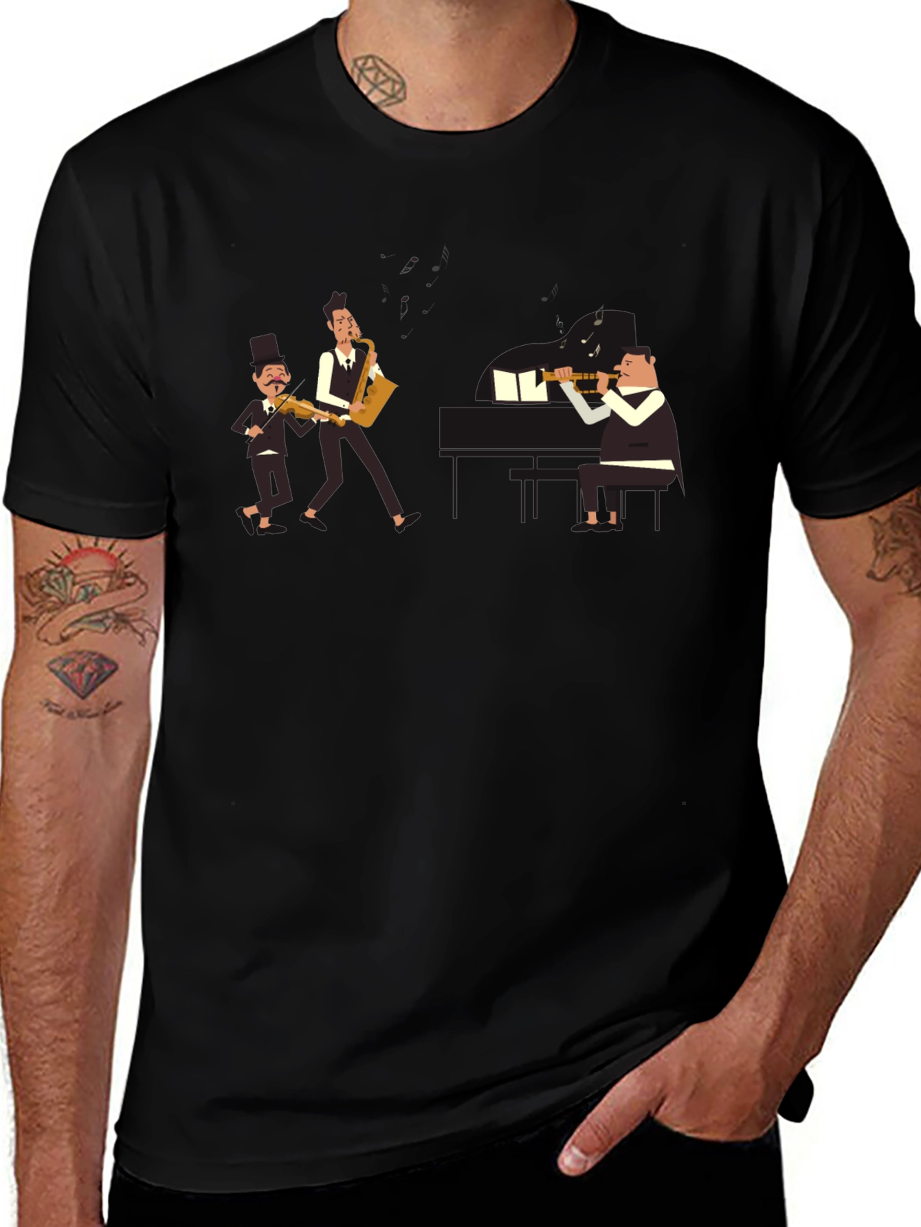 Musician Band T-Shirt - Black