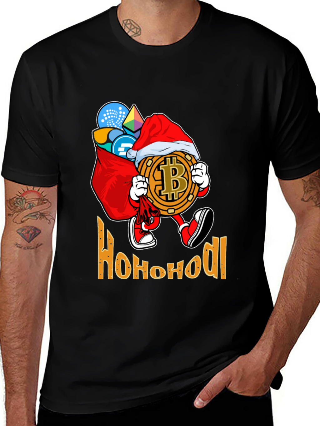 Ho Ho HODL Bitcoin Christmas T-Shirt