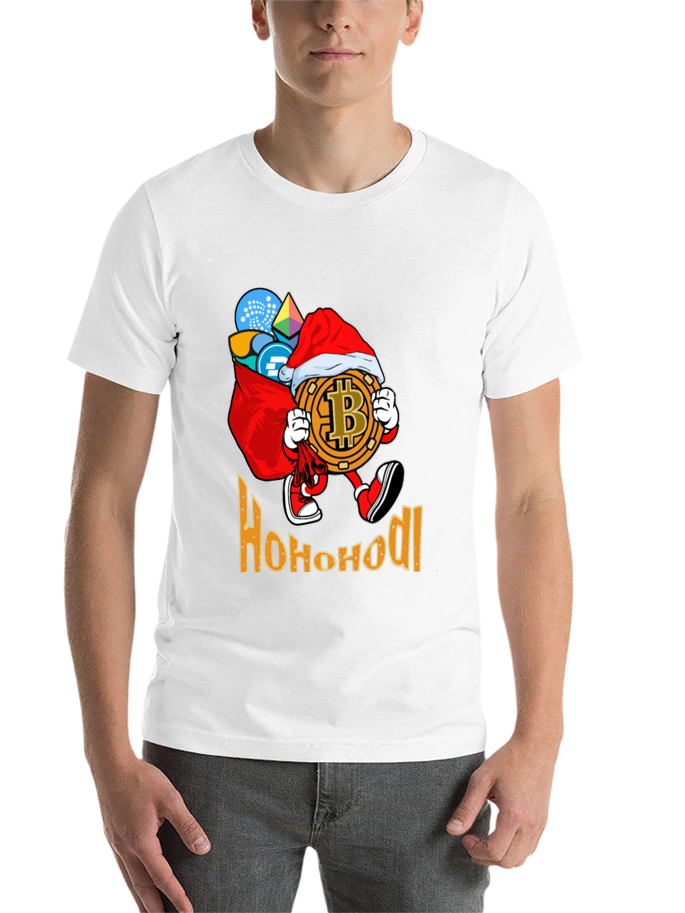 Ho Ho HODL Bitcoin Christmas T-Shirt