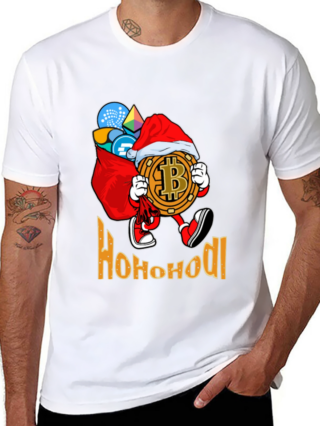 Ho Ho HODL Bitcoin Christmas T-Shirt
