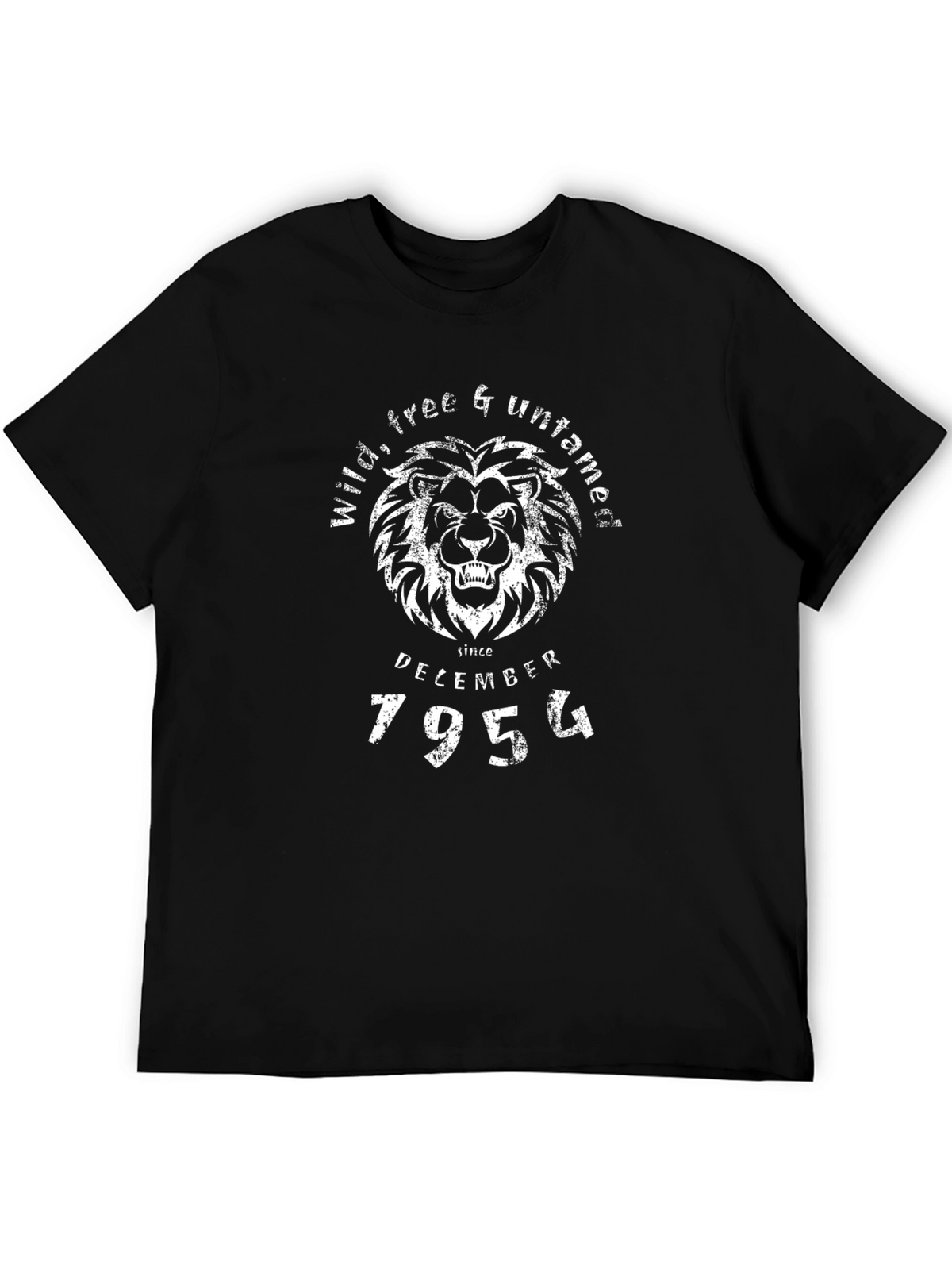 Wild Free & Untamed Lion Black T-Shirt