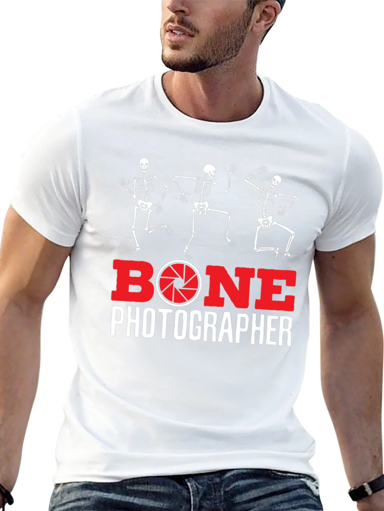 Bone Photographer Skeleton T-Shirt