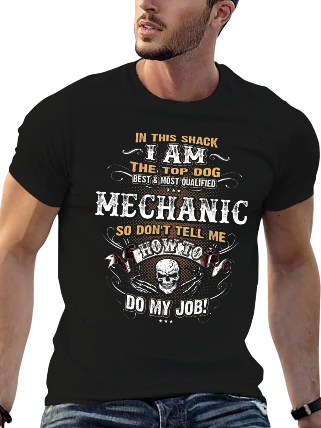 Mechanic Top Dog Graphic T-Shirt