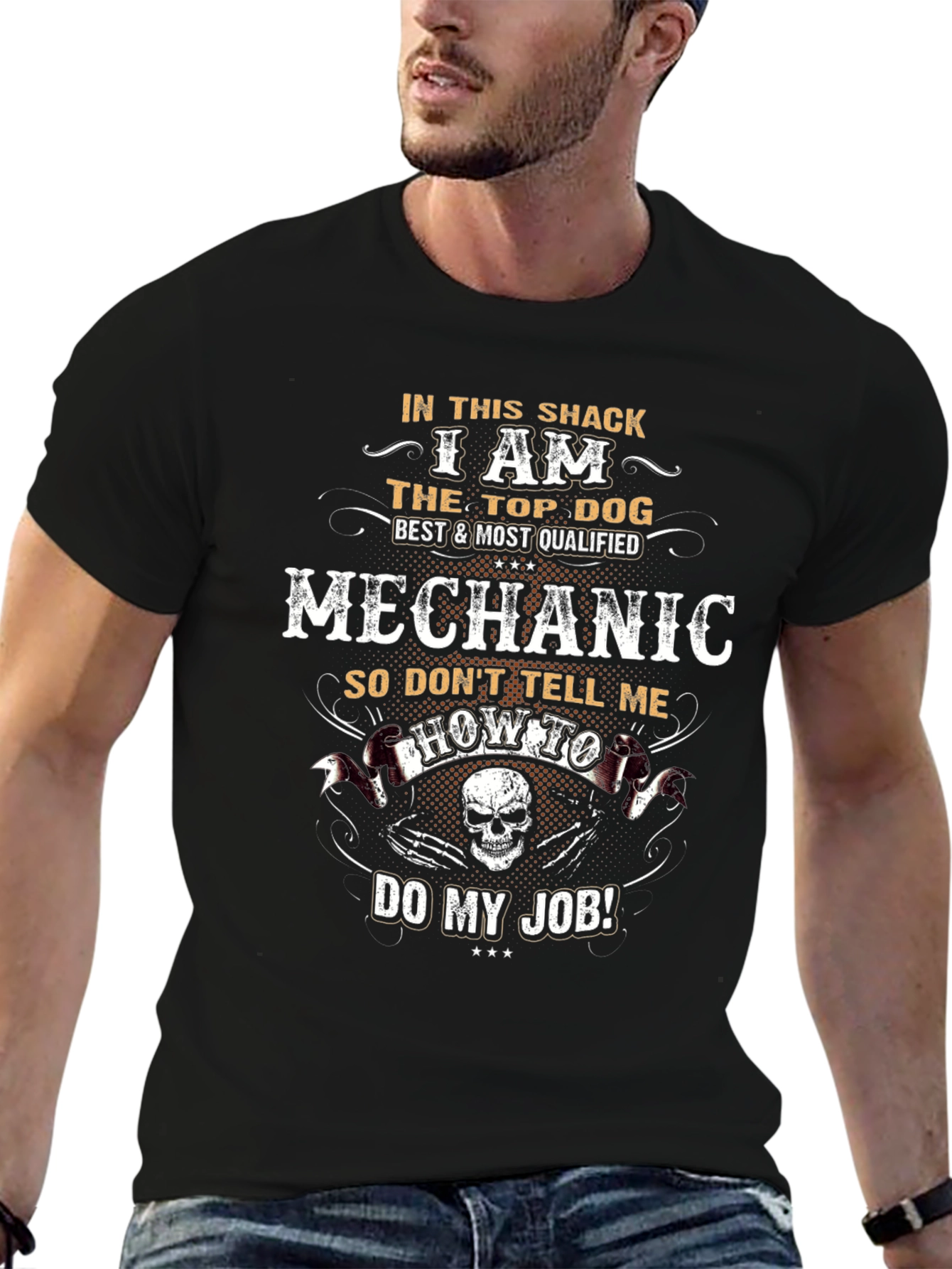 Mechanic Top Dog Graphic T-Shirt