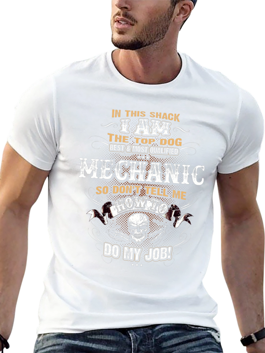 Mechanic Top Dog Graphic T-Shirt
