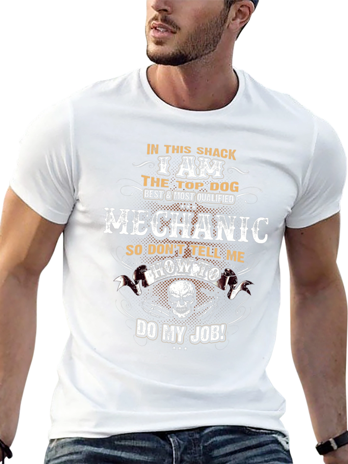 Mechanic Top Dog Graphic T-Shirt