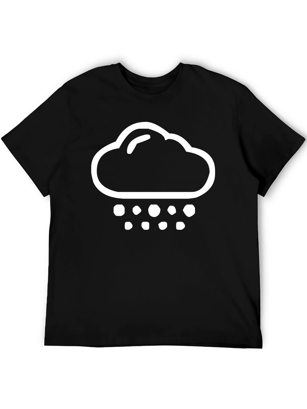 Rain Cloud Graphic T-Shirt - Black