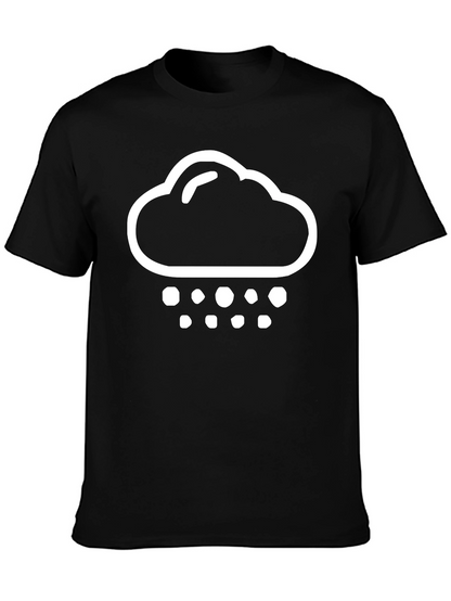 Rain Cloud Graphic T-Shirt - Black