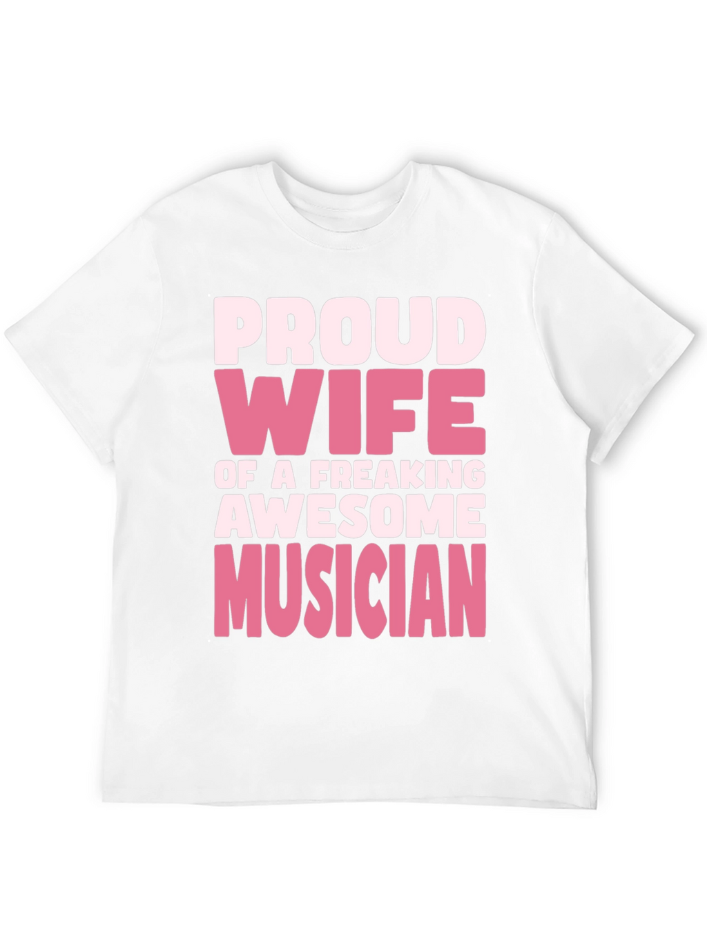 Proud Wife Musician Black T-Shirt