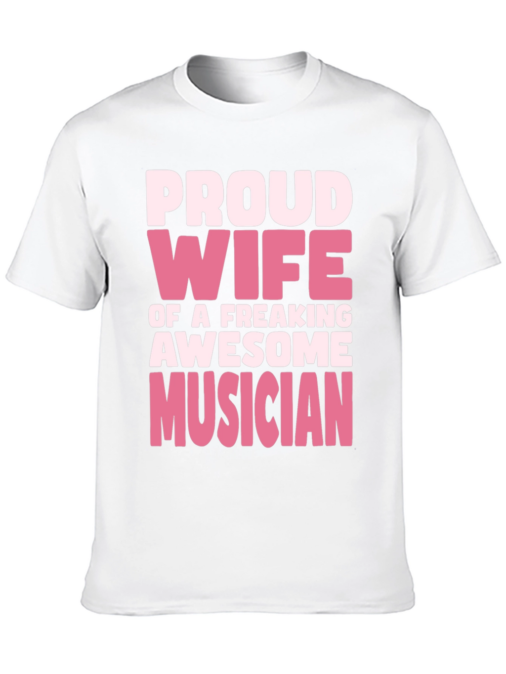 Proud Wife Musician Black T-Shirt