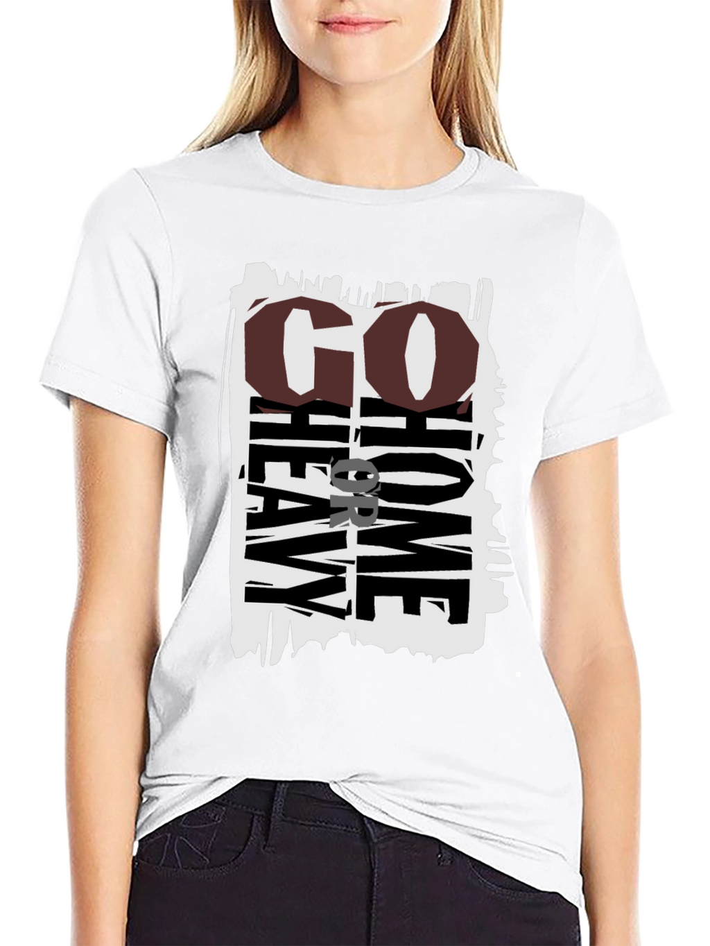 Go Heavy Or Go Home Black Graphic Tee