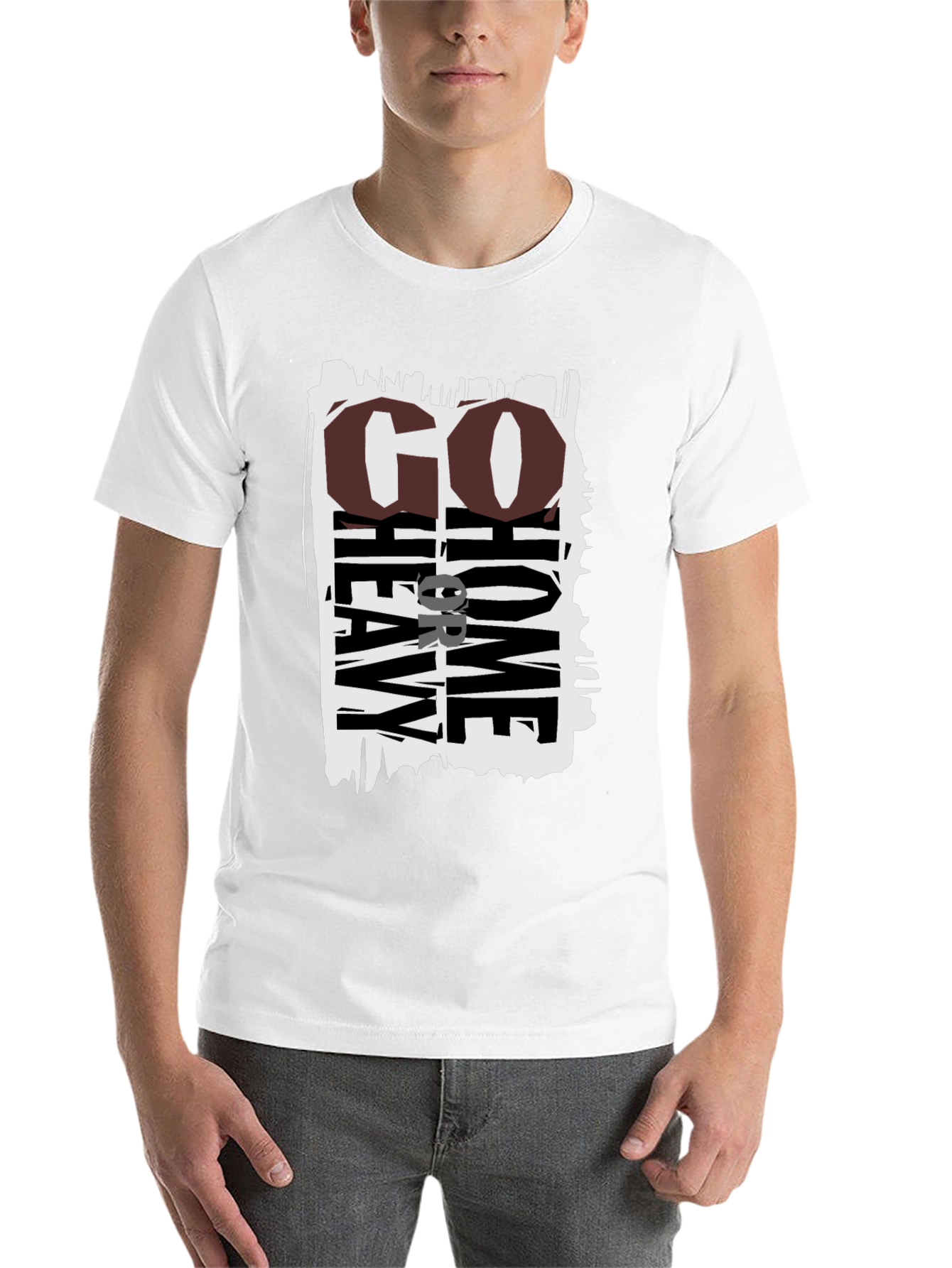 Go Heavy Or Go Home Black Graphic Tee