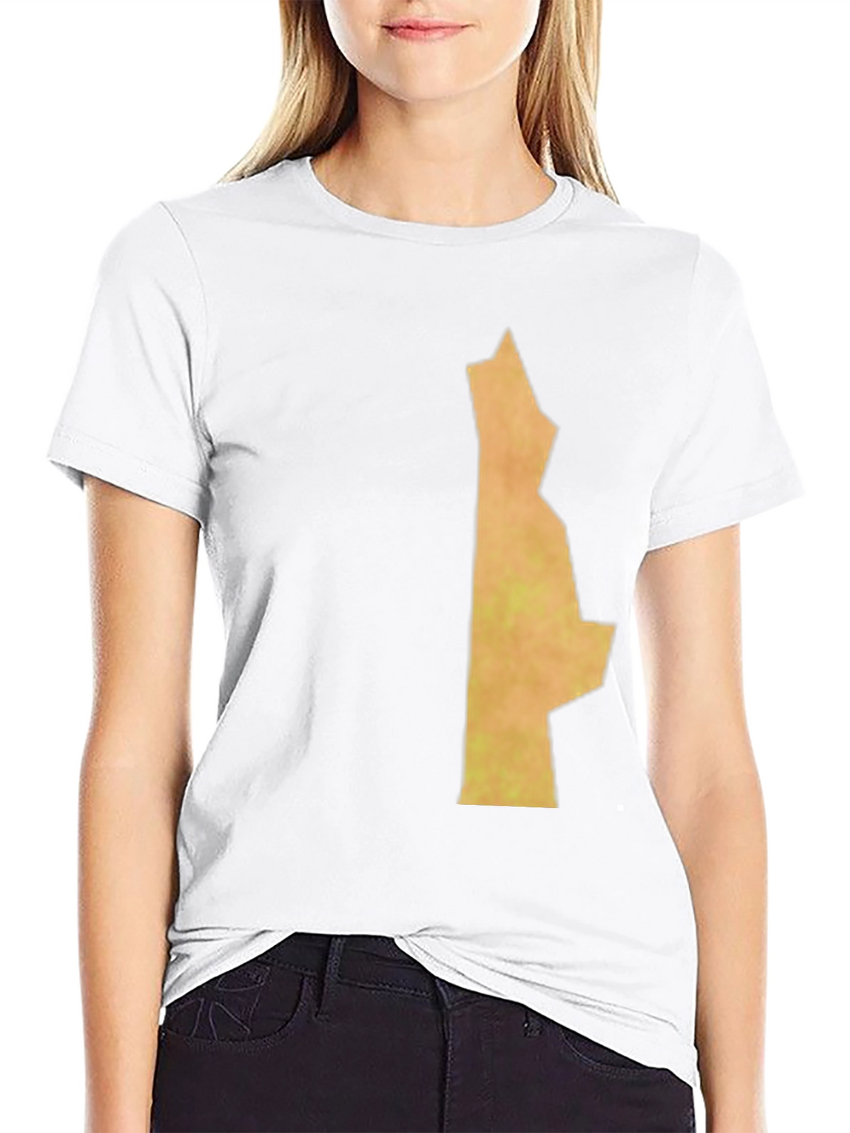 Unique State Outline Graphic Black T-Shirt