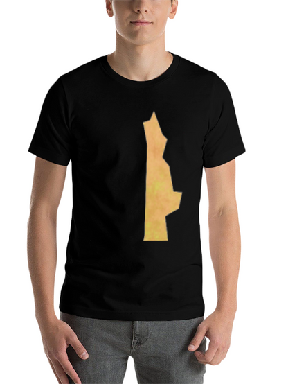 Unique State Outline Graphic Black T-Shirt