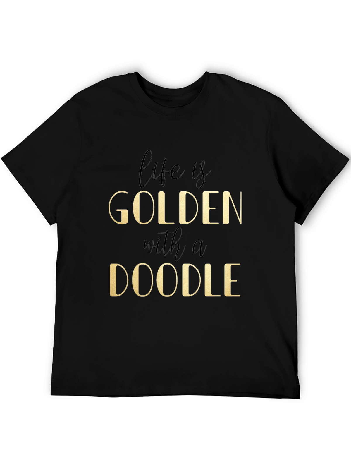 Golden Doodle Graphic Tee - Life is Golden