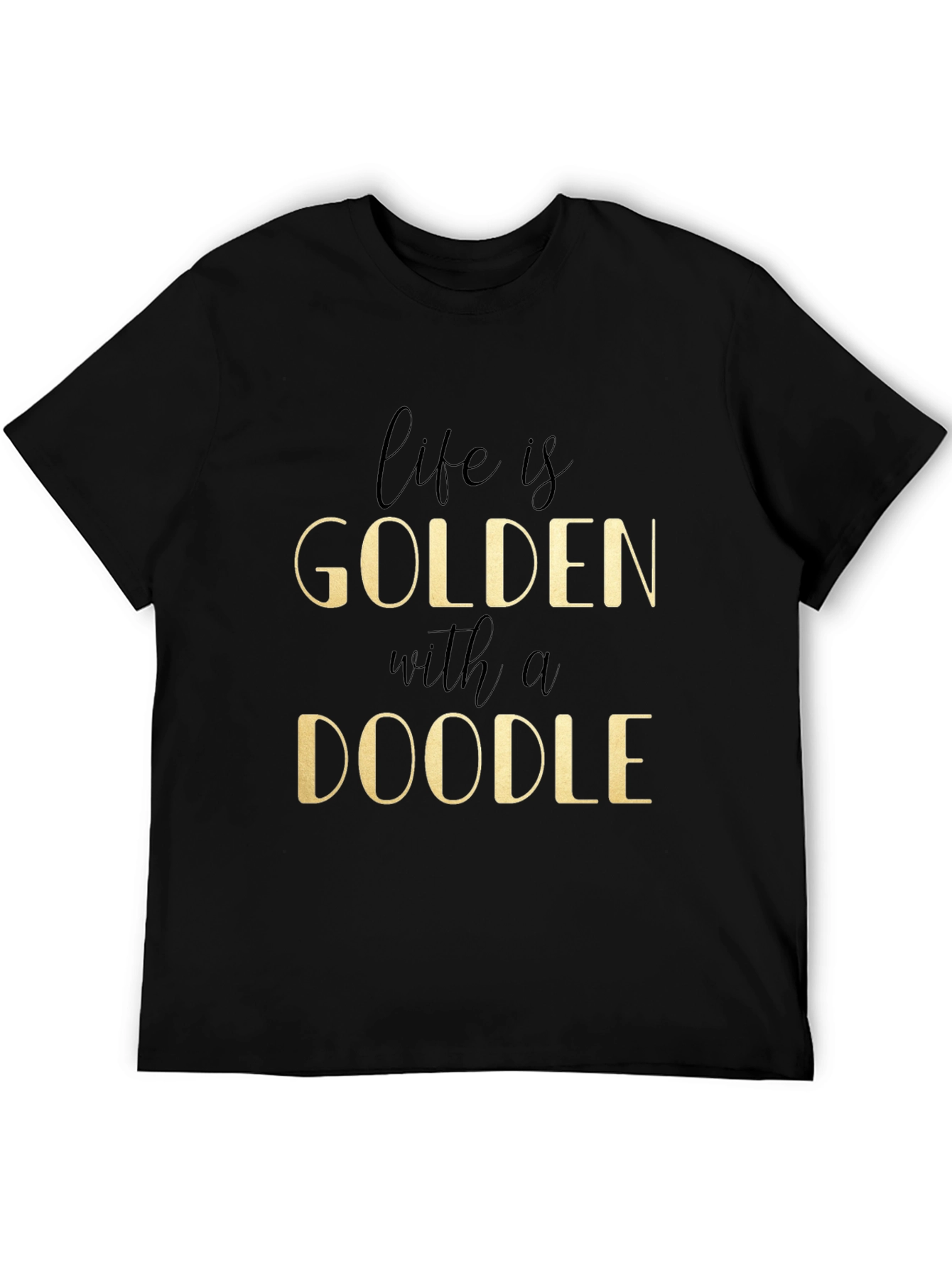 Golden Doodle Graphic Tee - Life is Golden