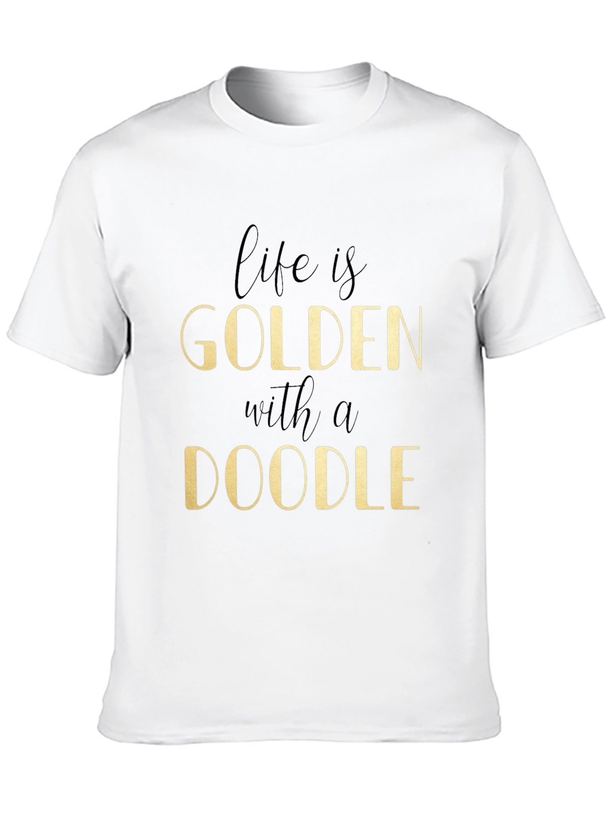 Golden Doodle Graphic Tee - Life is Golden