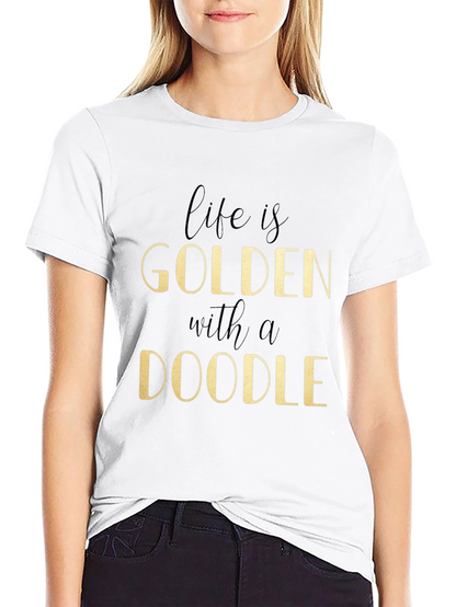 Golden Doodle Graphic Tee - Life is Golden