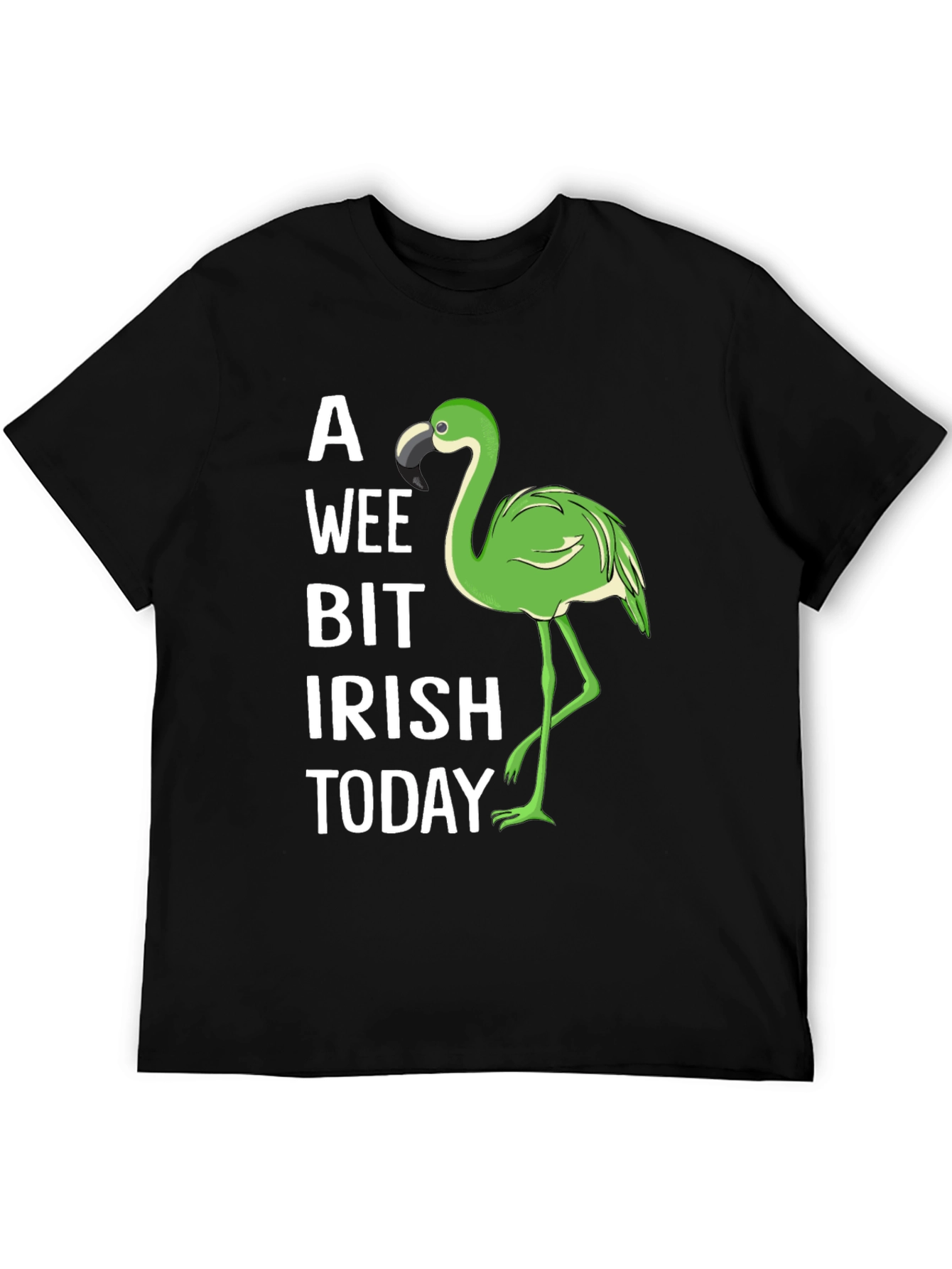 A Wee Bit Irish Flamingo St. Patricks Day Graphic Tee