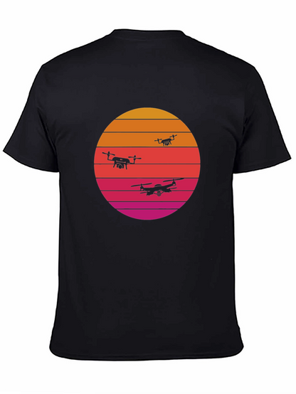 Retro Sunset Drone T-Shirt