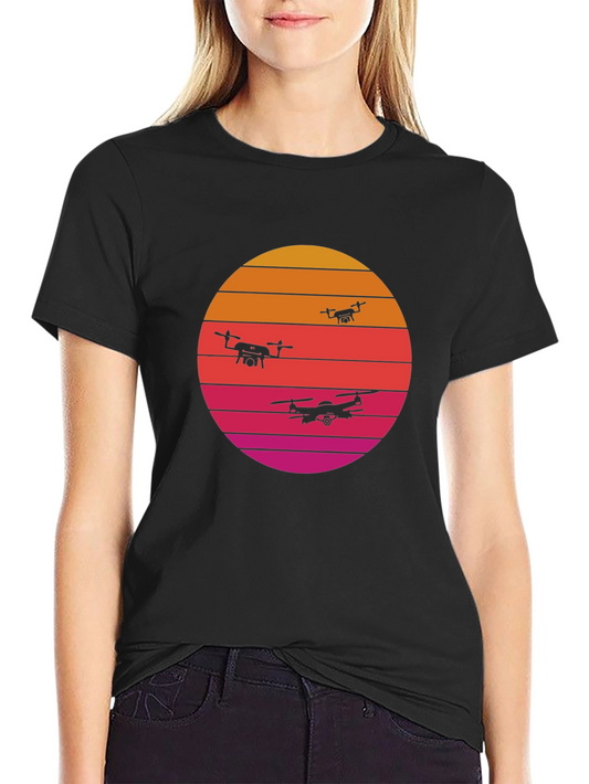 Retro Sunset Drone T-Shirt
