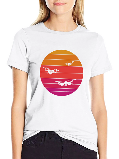 Retro Sunset Drone T-Shirt