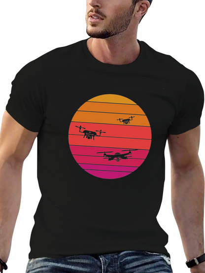 Retro Sunset Drone T-Shirt