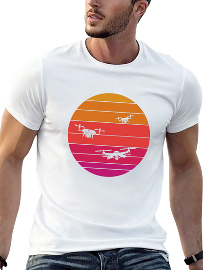 Retro Sunset Drone T-Shirt