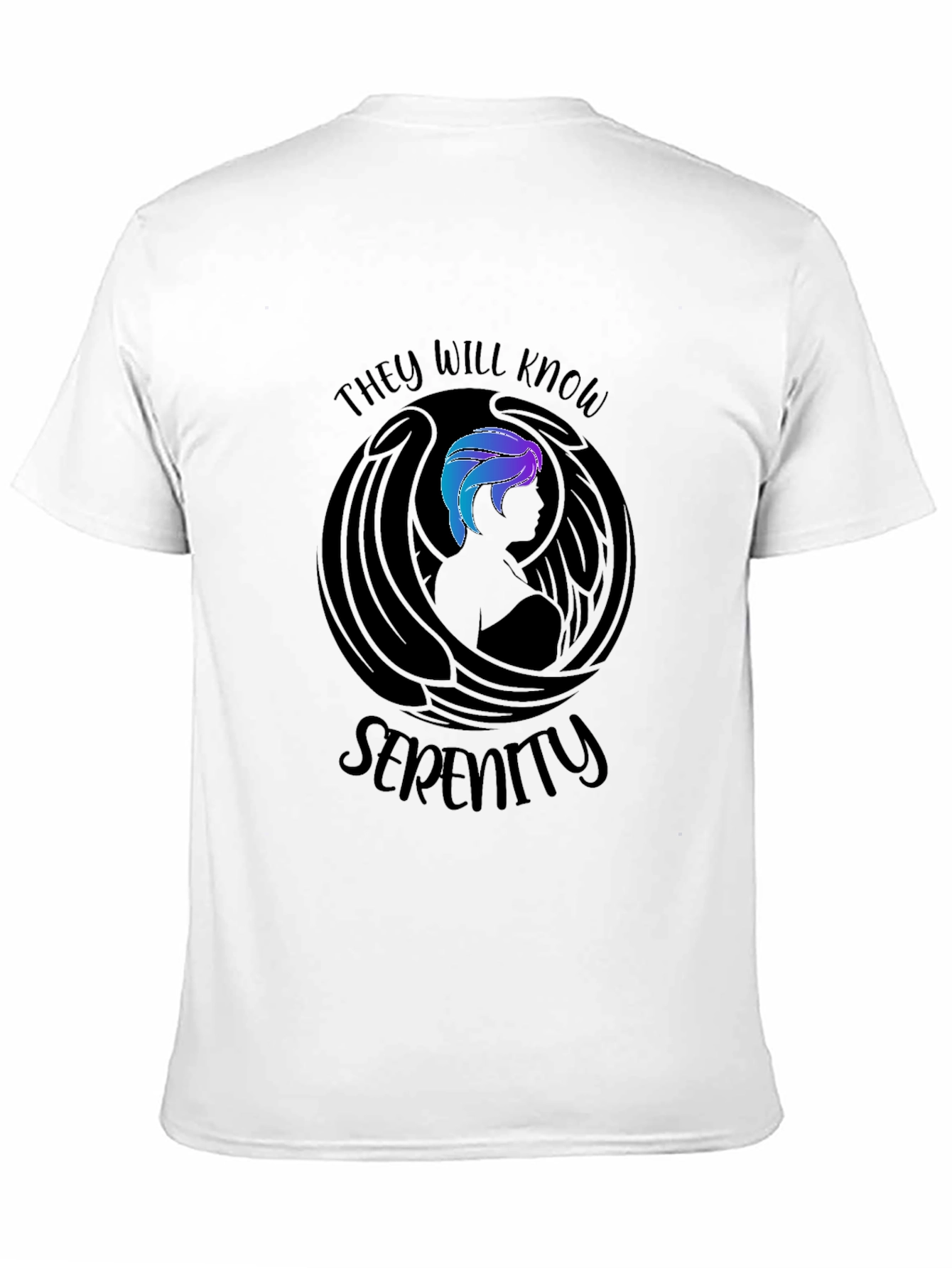 Serenity Graphic Print T-Shirt - Black