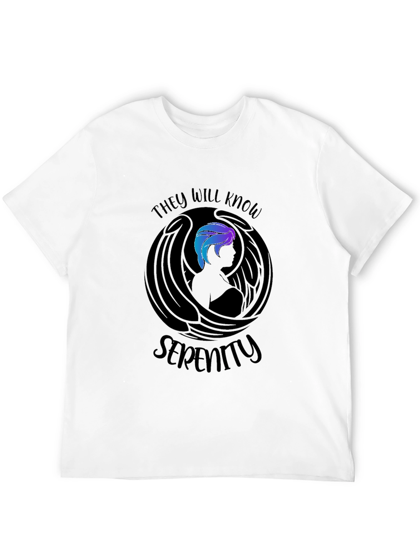 Serenity Graphic Print T-Shirt - Black