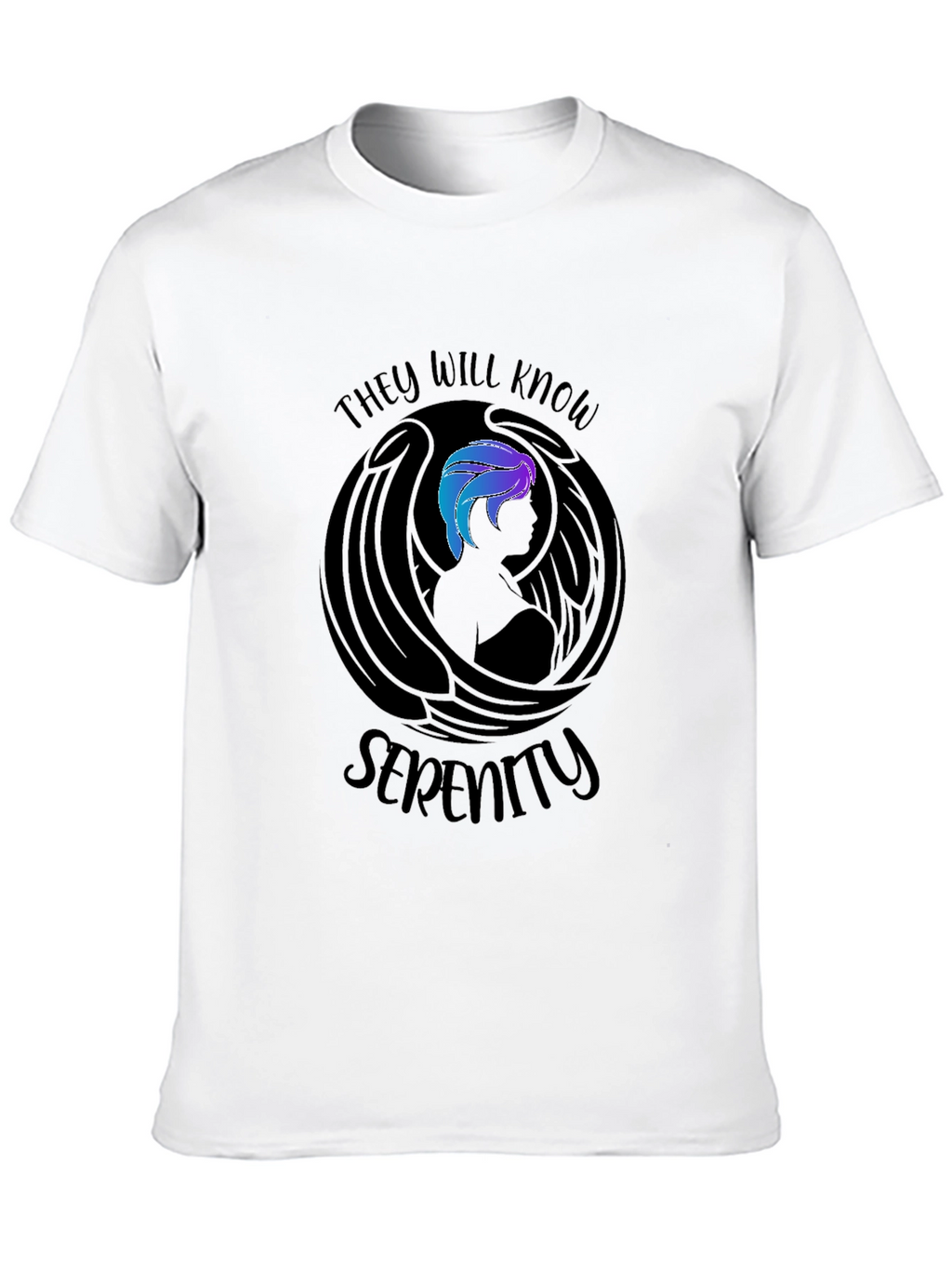 Serenity Graphic Print T-Shirt - Black