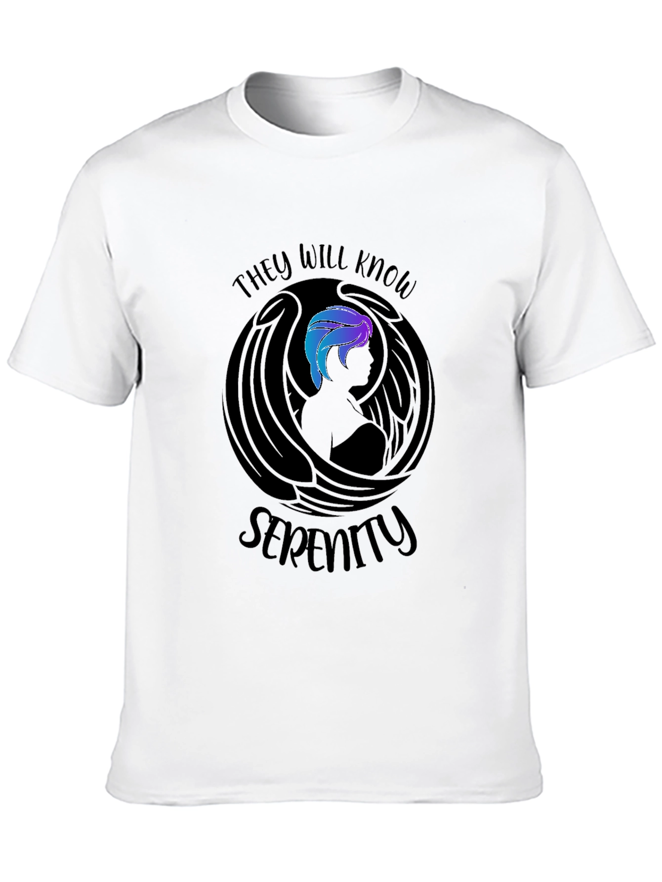 Serenity Graphic Print T-Shirt - Black
