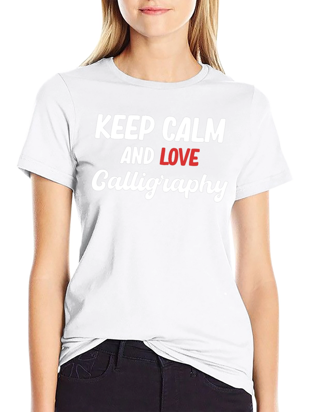 Keep Calm Love Calligraphy T-Shirt
