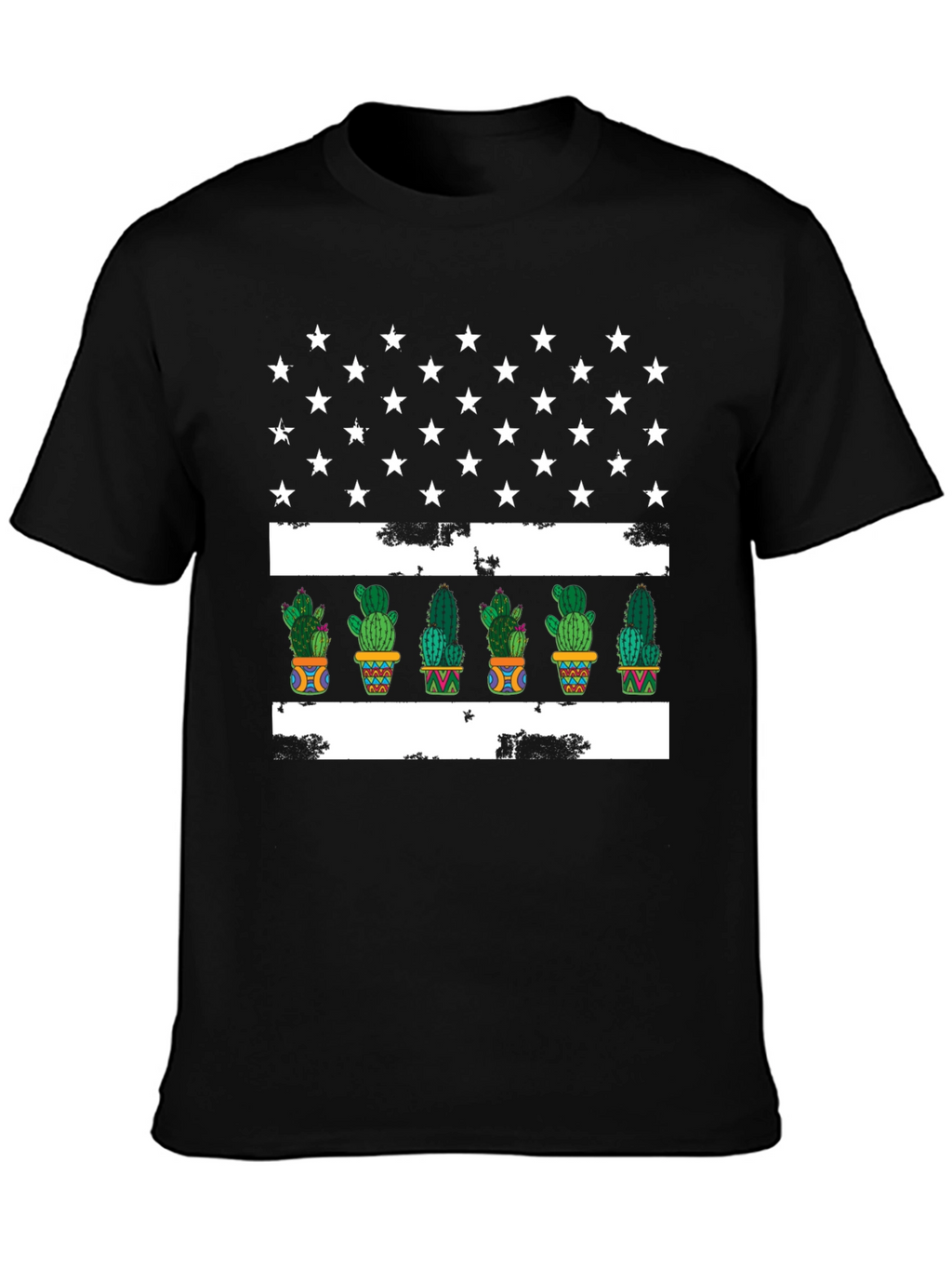 Cactus American Flag Graphic Tee